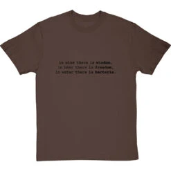 In Wine There Is Wisdom T-Shirt -ThinkWear Collective Sales in wine there is wisdom tshirt 1 hazelnuttshirt