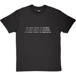 In Wine There Is Wisdom T-Shirt -ThinkWear Collective Sales in wine there is wisdom tshirt 2 charcoaltshirt