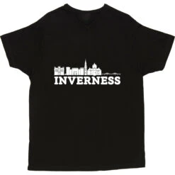Inverness Landmarks T-Shirt -ThinkWear Collective Sales inverness landmarks tshirt 2 black mens v neck tshirt