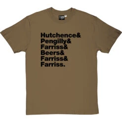 INXS Line-Up T-Shirt -ThinkWear Collective Sales inxs tshirt 1 olivetshirt