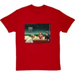 "Is He Still Out There?" T-Shirt -ThinkWear Collective Sales is he still out there tshirt 1 redtshirt