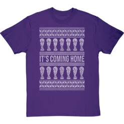 It's Coming Home Christmas Jumper T-Shirt -ThinkWear Collective Sales its coming home christmas jumper tshirt 2 purpletshirt