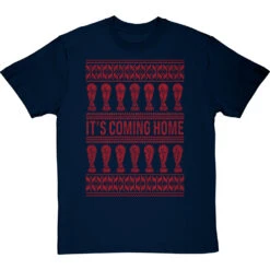 It's Coming Home Christmas Jumper T-Shirt -ThinkWear Collective Sales its coming home christmas jumper tshirt 5 navybluetshirt