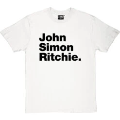 John Simon Ritchie T-Shirt -ThinkWear Collective Sales john simon ritchie tshirt 1 whitetshirt