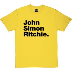 John Simon Ritchie T-Shirt -ThinkWear Collective Sales john simon ritchie tshirt 1 yellowtshirt