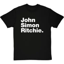 John Simon Ritchie T-Shirt -ThinkWear Collective Sales john simon ritchie tshirt 2 blacktshirt