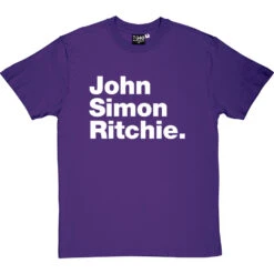 John Simon Ritchie T-Shirt -ThinkWear Collective Sales john simon ritchie tshirt 2 purpletshirt