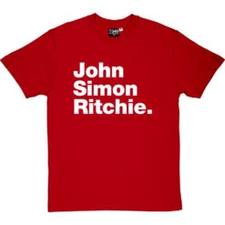 John Simon Ritchie T-Shirt -ThinkWear Collective Sales john simon ritchie tshirt 2 redtshirt