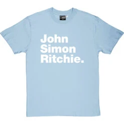 John Simon Ritchie T-Shirt -ThinkWear Collective Sales john simon ritchie tshirt 2 skybluetshirt