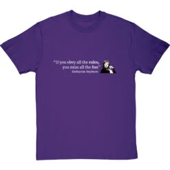 Katharine Hepburn "Obey The Rules" Quote T-Shirt -ThinkWear Collective Sales katharine hepburn rules tshirt 178 purpletshirt