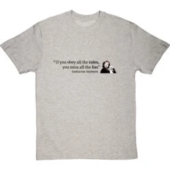 Katharine Hepburn "Obey The Rules" Quote T-Shirt -ThinkWear Collective Sales katharine hepburn rules tshirt 179 lightoxfordtshirt