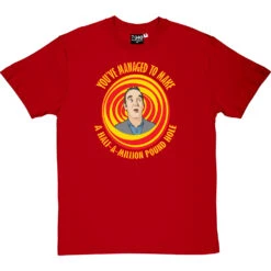 Kevin McCloud "A Half Million Pound Hole" T-Shirt -ThinkWear Collective Sales kevin mccloud half million pound hole tshirt redtshirt