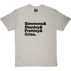 Kiss Line-Up T-Shirt -ThinkWear Collective Sales kiss tshirt 1 lightoxfordtshirt