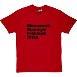 Kiss Line-Up T-Shirt -ThinkWear Collective Sales kiss tshirt 1 redtshirt