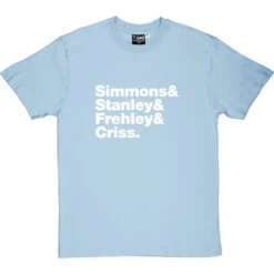 Kiss Line-Up T-Shirt -ThinkWear Collective Sales kiss tshirt 2 skybluetshirt