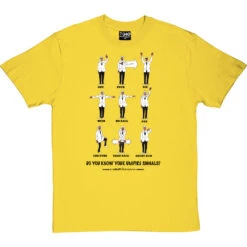 Know Your Umpire Signals T-Shirt -ThinkWear Collective Sales know your umpire signals tshirt 1 yellowtshirt