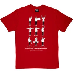 Know Your Umpire Signals T-Shirt -ThinkWear Collective Sales know your umpire signals tshirt 2 redtshirt