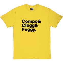 Last Of The Summer Wine Line-Up T-Shirt -ThinkWear Collective Sales last of the summer wine line up tshirt 1 yellowtshirt