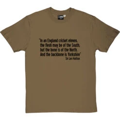 Sir Len Hutton "The Backbone Is Yorkshire" Quote T-Shirt -ThinkWear Collective Sales len hutton backbone yorkshire tshirt 1 olivetshirt