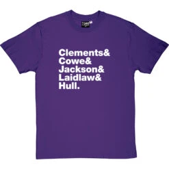 Lindisfarne Line-Up T-Shirt -ThinkWear Collective Sales lindisfarne line up tshirt 2 purpletshirt
