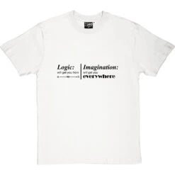 Logic And Imagination T-Shirt -ThinkWear Collective Sales logic imagination tshirt 1 whitetshirt
