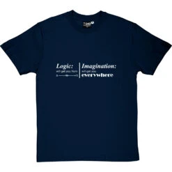 Logic And Imagination T-Shirt -ThinkWear Collective Sales logic imagination tshirt 2 navybluetshirt