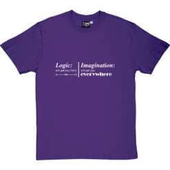 Logic And Imagination T-Shirt -ThinkWear Collective Sales logic imagination tshirt 2 purpletshirt