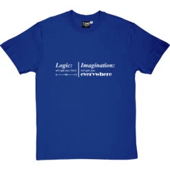 Logic And Imagination T-Shirt -ThinkWear Collective Sales logic imagination tshirt 2 royalbluetshirt
