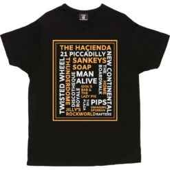 Nightclubs Manchester T-Shirt -ThinkWear Collective Sales manchester clubs tshirt black mens v neck tshirt