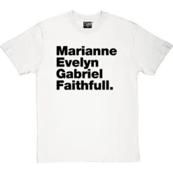 Marianne Evelyn Gabriel Faithfull T-Shirt -ThinkWear Collective Sales marianne evelyn gabriel faithfull tshirt 1 whitetshirt