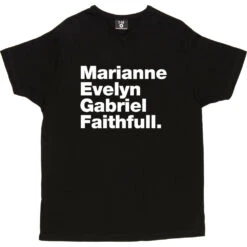 Marianne Evelyn Gabriel Faithfull T-Shirt -ThinkWear Collective Sales marianne evelyn gabriel faithfull tshirt 2 black mens v neck tshirt
