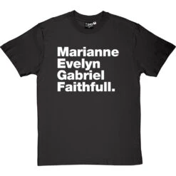 Marianne Evelyn Gabriel Faithfull T-Shirt -ThinkWear Collective Sales marianne evelyn gabriel faithfull tshirt 2 charcoaltshirt