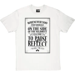 Mark Twain "Majority" Quote T-Shirt -ThinkWear Collective Sales mark twain majority quote tshirt 1 whitetshirt