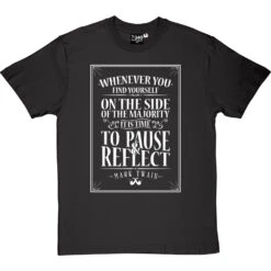 Mark Twain "Majority" Quote T-Shirt -ThinkWear Collective Sales mark twain majority quote tshirt 2 charcoaltshirt