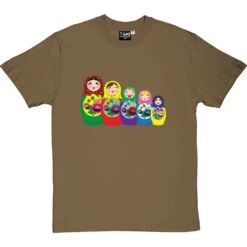 Matryoshka Dolls (Colour) T-Shirt 25 Matryoshka Dolls (Colour) T-Shirt -ThinkWear Collective Sales matryoshka dolls colour tshirt olivetshirt
