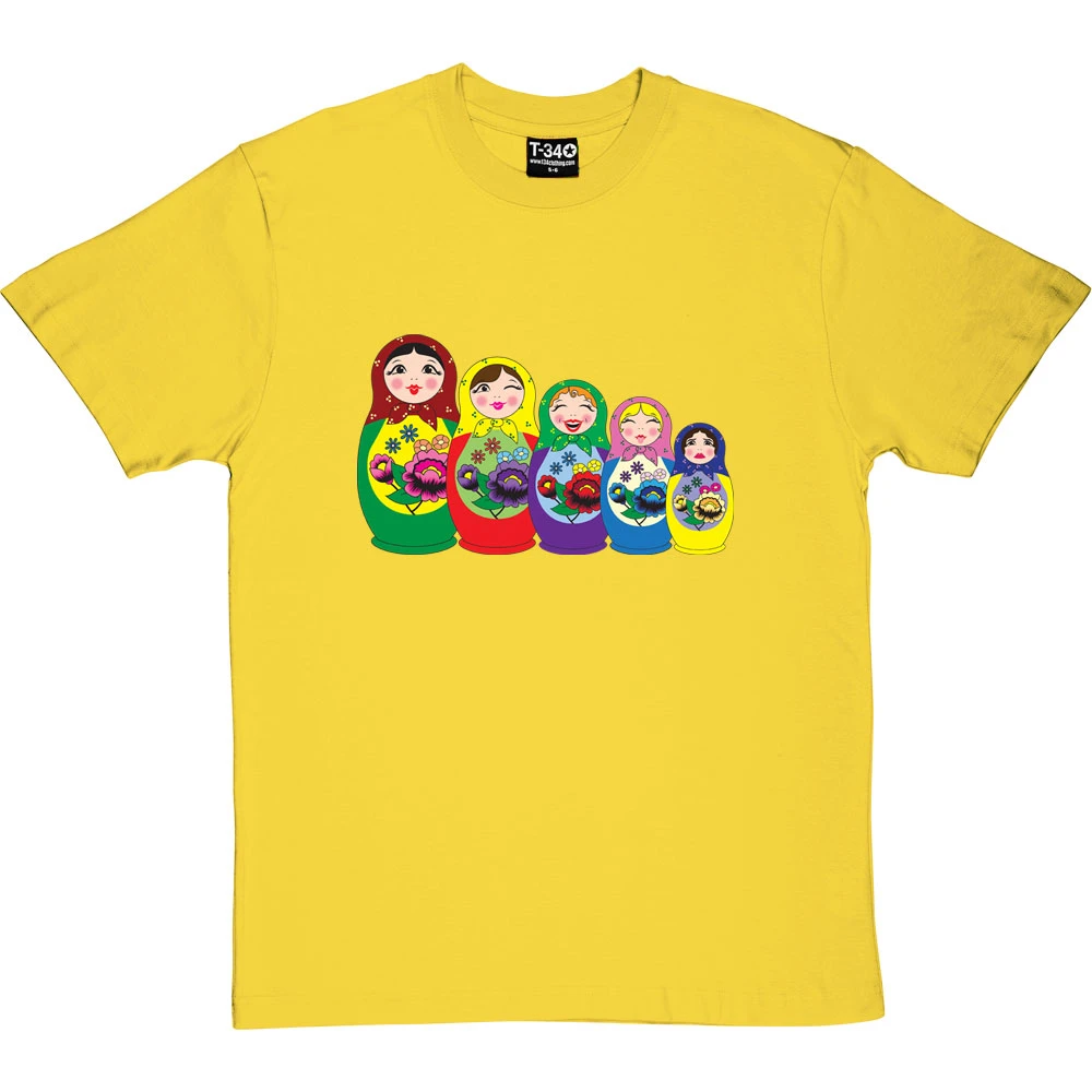 Matryoshka Dolls (Colour) T-Shirt 2 Matryoshka Dolls (Colour) T-Shirt - Image 2