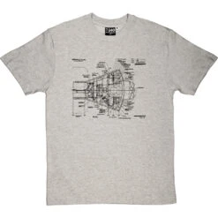 Mercury Spacecraft Diagram T-Shirt -ThinkWear Collective Sales mercury diagram tshirt 1 lightoxfordtshirt