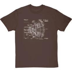 Mercury Spacecraft Diagram T-Shirt -ThinkWear Collective Sales mercury diagram tshirt 2 hazelnuttshirt