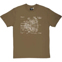 Mercury Spacecraft Diagram T-Shirt -ThinkWear Collective Sales mercury diagram tshirt 2 olivetshirt