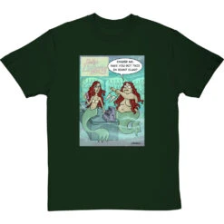 Mermaid Buying A Bra T-Shirt -ThinkWear Collective Sales mermaid buying a bra tshirt bottlegreentshirt