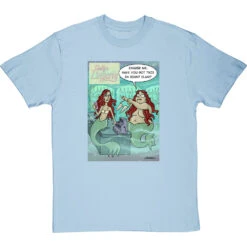 Mermaid Buying A Bra T-Shirt -ThinkWear Collective Sales mermaid buying a bra tshirt skybluetshirt
