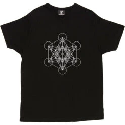 Metatron's Cube T-Shirt -ThinkWear Collective Sales metatrons cube tshirt 2 black mens v neck tshirt