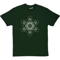 Metatron's Cube T-Shirt -ThinkWear Collective Sales metatrons cube tshirt 2 bottlegreentshirt