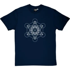 Metatron's Cube T-Shirt -ThinkWear Collective Sales metatrons cube tshirt 2 navybluetshirt