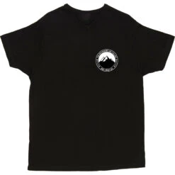 The Mountains Are Calling And I Must Go (Badge) Pocket Print T-Shirt -ThinkWear Collective Sales mountains are calling badge tshirt black mens v neck tshirt