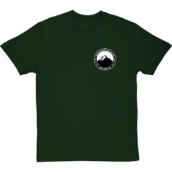 The Mountains Are Calling And I Must Go (Badge) Pocket Print T-Shirt -ThinkWear Collective Sales mountains are calling badge tshirt bottlegreentshirt