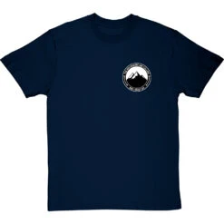 The Mountains Are Calling And I Must Go (Badge) Pocket Print T-Shirt -ThinkWear Collective Sales mountains are calling badge tshirt navybluetshirt