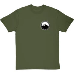 The Mountains Are Calling And I Must Go (Badge) Pocket Print T-Shirt -ThinkWear Collective Sales mountains are calling badge tshirt olivetshirt