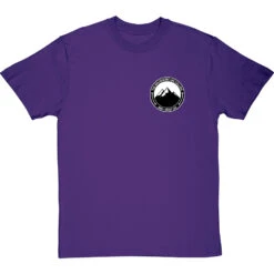 The Mountains Are Calling And I Must Go (Badge) Pocket Print T-Shirt -ThinkWear Collective Sales mountains are calling badge tshirt purpletshirt