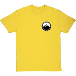 The Mountains Are Calling And I Must Go (Badge) Pocket Print T-Shirt -ThinkWear Collective Sales mountains are calling badge tshirt yellowtshirt